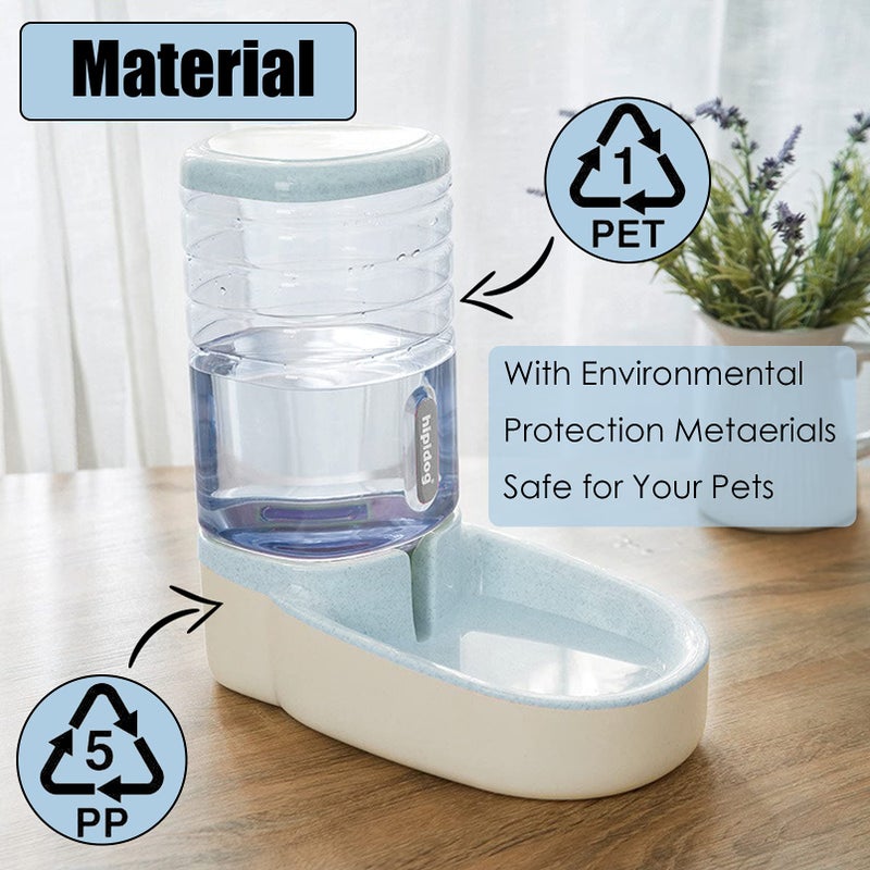 kathson Automatic Cats Water Dispenser 1 Gallon Gravity Dogs Water Station Feeder Large Capacity Pet Drinking Bowls for Kitten Puppy - Image 4